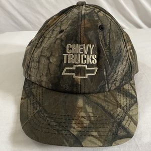 CHEVY Trucks Camouflage baseball cap with Velcro adjustable straps.